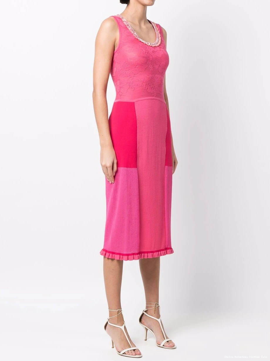 Cheap sleeveless Tight Women dress patchwork Stella Mix McCartney 0811